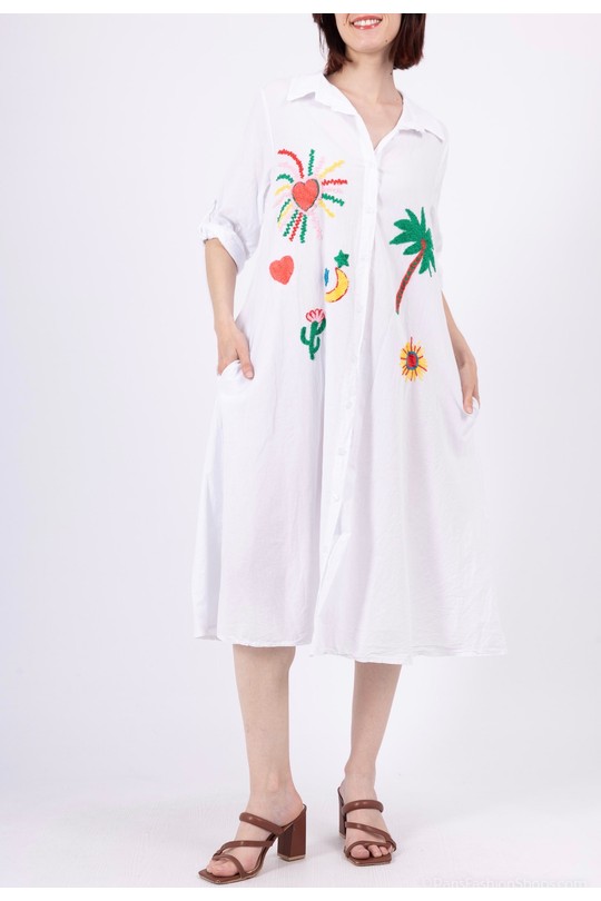 Robes longues Femme Blanc HERYA 837675 Efashion Paris