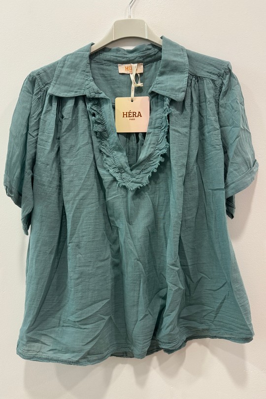 Blouses Femme Vert d eau HERYA 85036 Efashion Paris