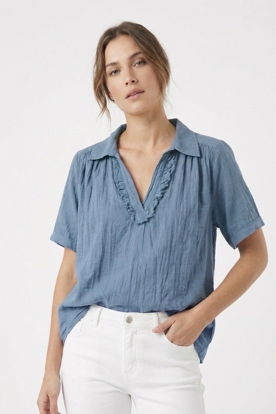 Blouses Femme Vert d eau HERYA 85036 Efashion Paris