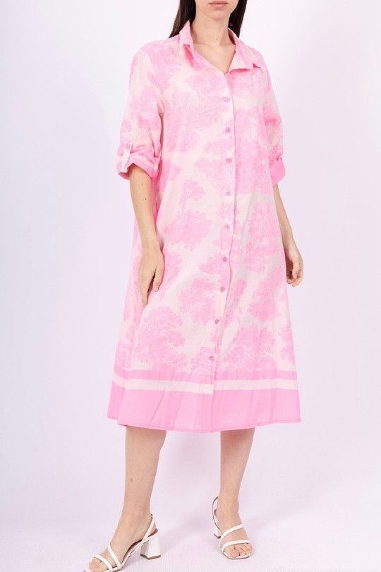 Robes mi-longues Femme Rose fluo HERYA 837672 Efashion Paris