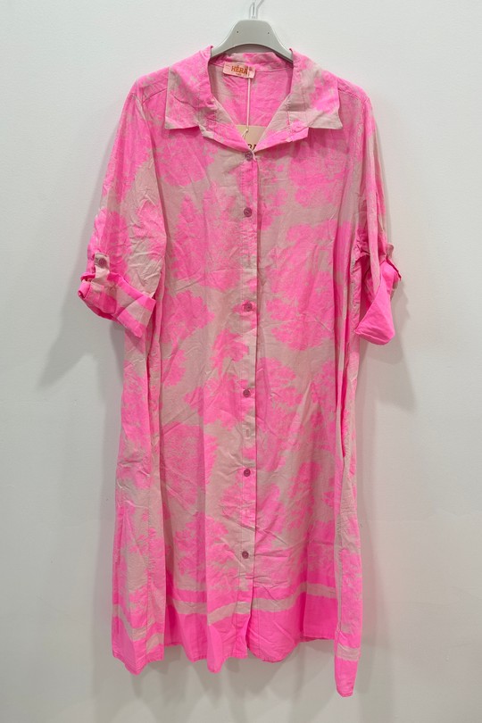 Robes mi-longues Femme Rose fluo HERYA 837672 Efashion Paris