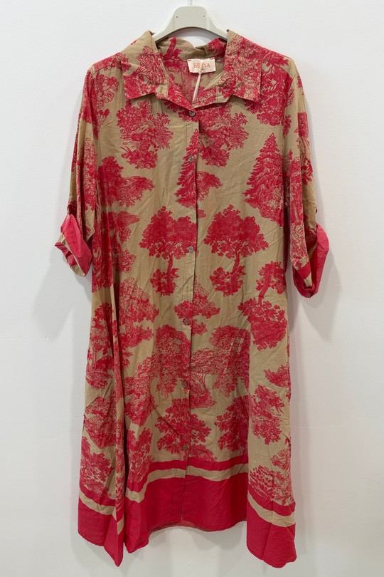 Robes mi-longues Femme Rose fluo HERYA 837672 Efashion Paris