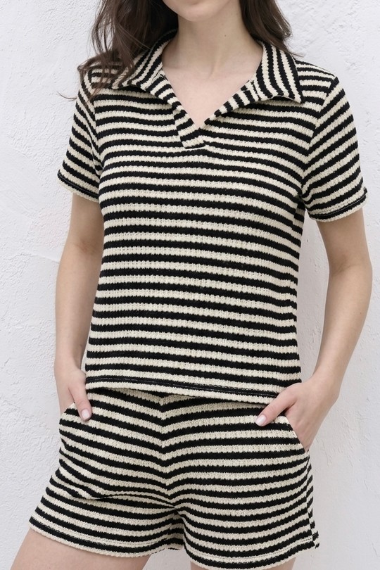 Tops Femme Noir HERYA 6241 Efashion Paris