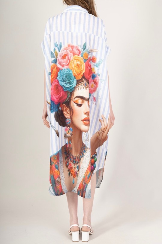 Robes longues Femme Bleu ciel HERYA 8212U Efashion Paris