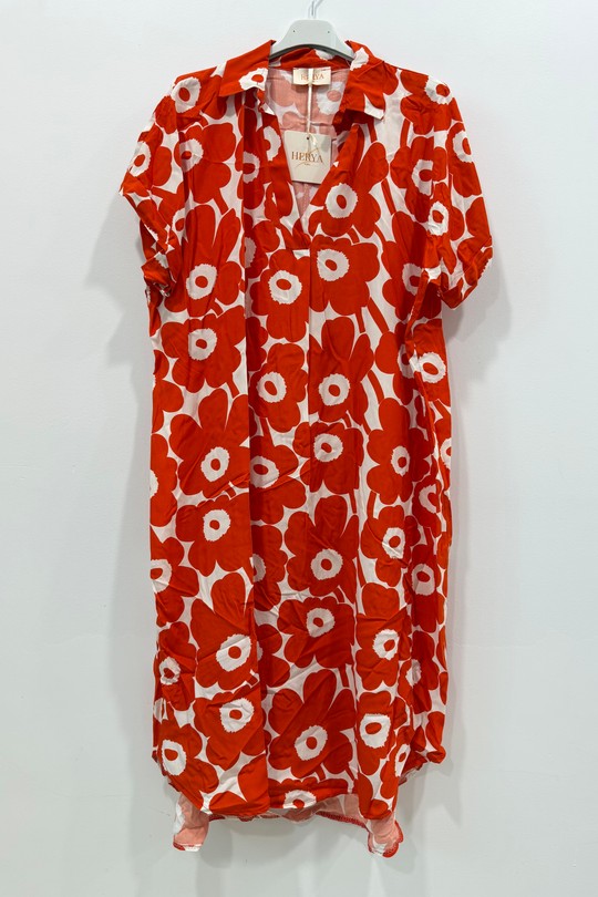 Robes mi-longues Femme Orange HERYA 61056V Efashion Paris