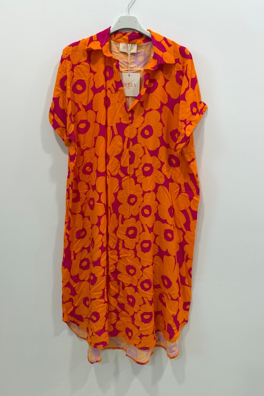 Robes mi-longues Femme Orange HERYA 61056V Efashion Paris