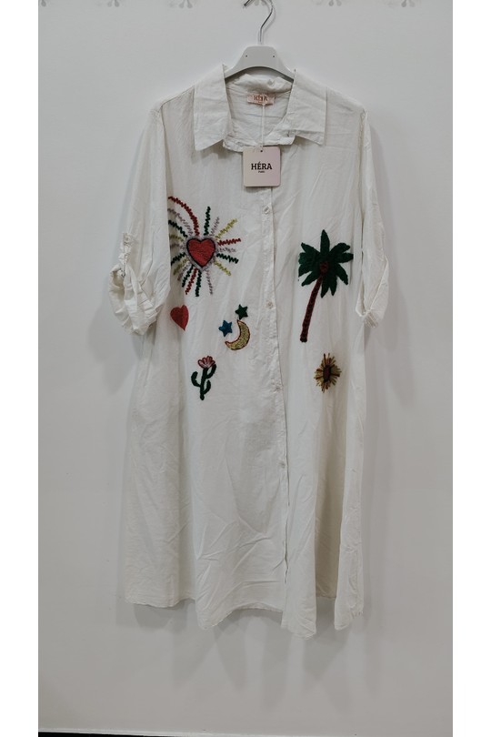 Robes longues Femme Blanc HERYA 837675 #c Efashion Paris