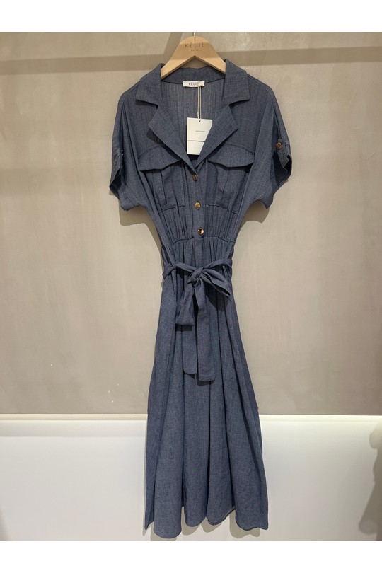 Midi dresses Women Blue Kélie Y2615 Efashion Paris