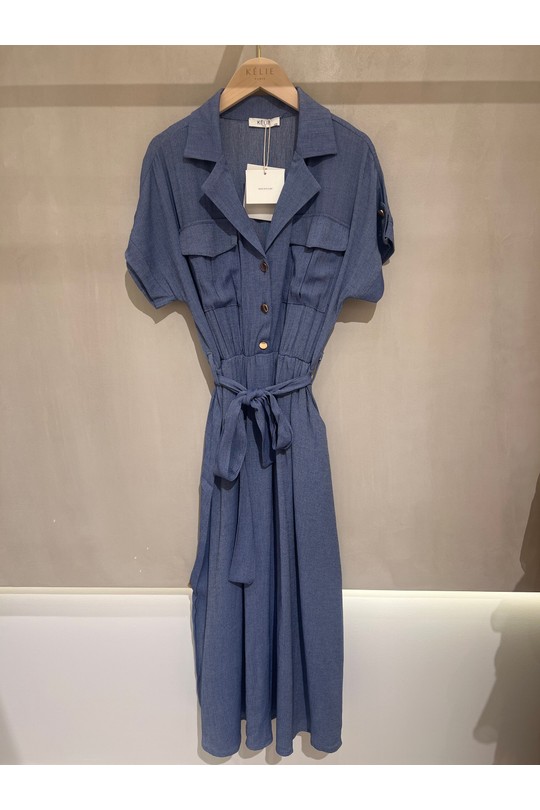 Midi dresses Women Blue Kélie Y2615 Efashion Paris