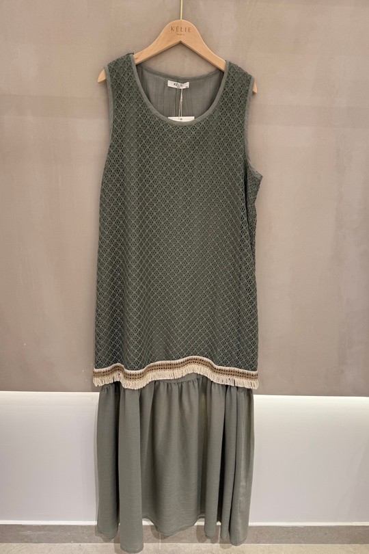 Robes longues Femme Beige Kélie K6-03B Efashion Paris