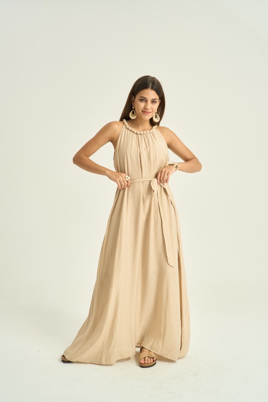 Robes longues Femme Taupe Kélie K6-09B Efashion Paris
