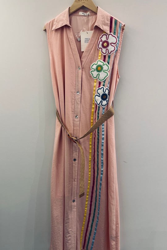 Robes mi-longues Femme Beige Kélie K6-17B Efashion Paris