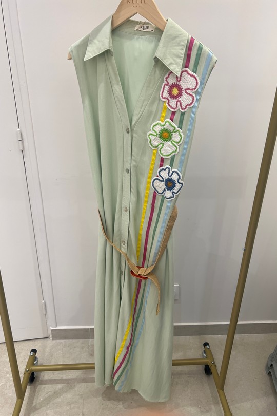 Robes mi-longues Femme Beige Kélie K6-17B Efashion Paris