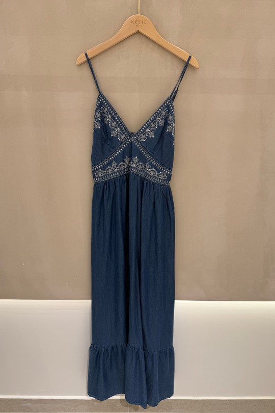 Robes longues Femme Bleu Kélie K7-01B Efashion Paris