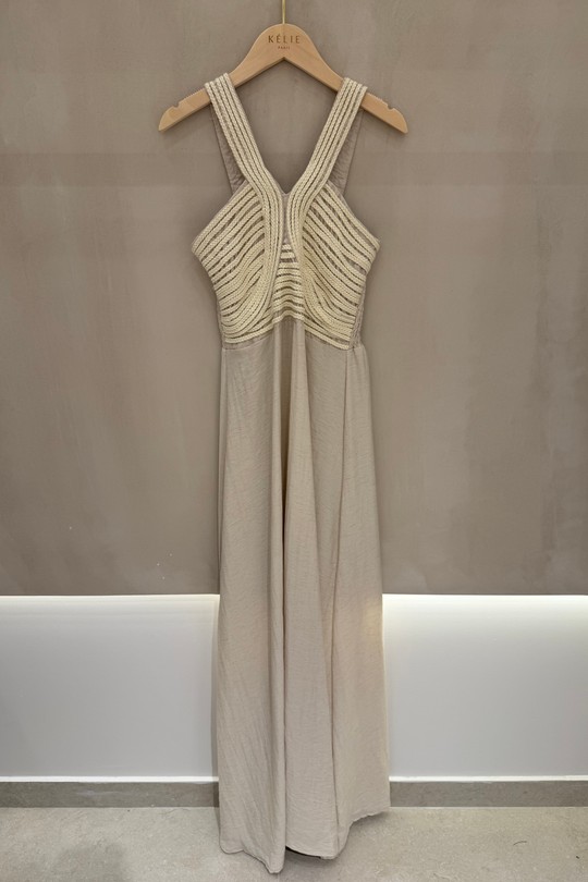 Robes longues Femme Taupe Kélie K7-06B Efashion Paris