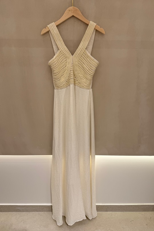 Robes longues Femme Taupe Kélie K7-06B Efashion Paris