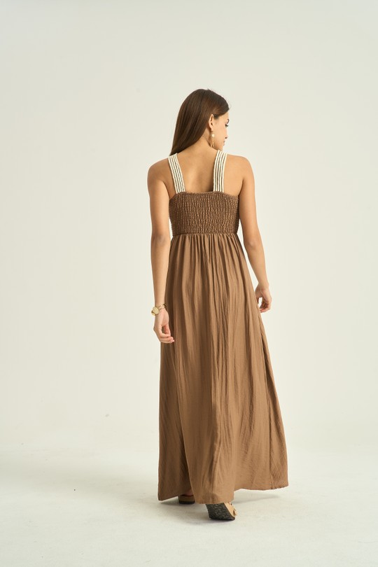 Robes longues Femme Taupe Kélie K7-06B Efashion Paris