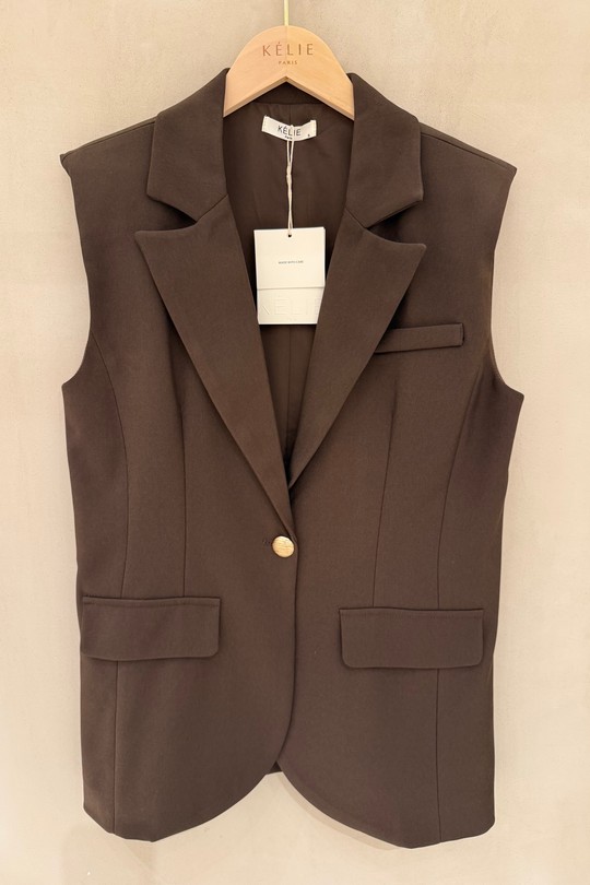 Gilets Femme Beige Kélie KJ-10C Efashion Paris