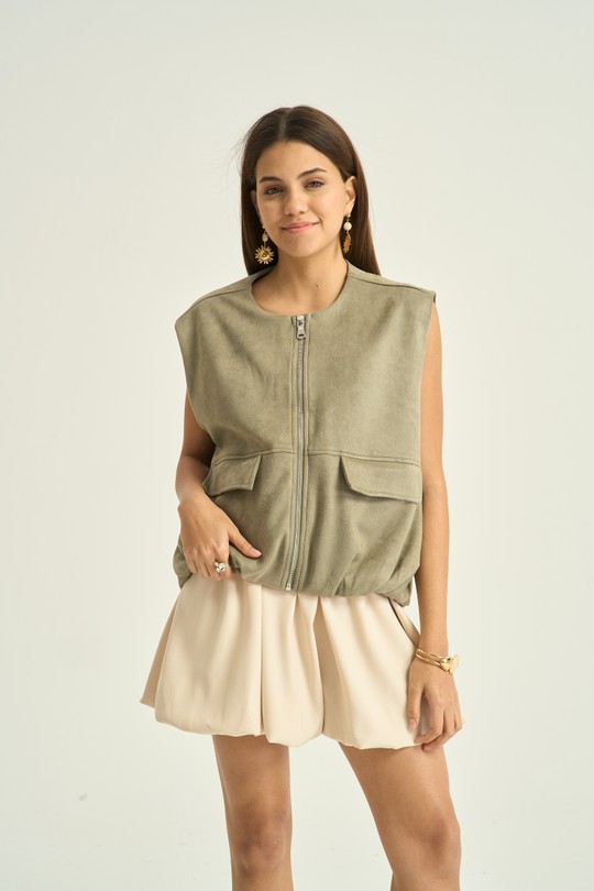 Gilets Femme Vert Kélie KY001C Efashion Paris