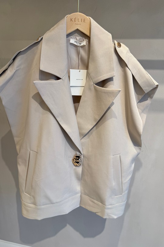 Gilets Femme Blanc Kélie KY003C Efashion Paris
