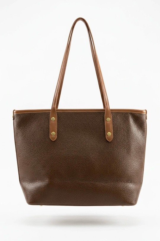 Cabas Maroquinerie Taupe CALEYNA 8129 Efashion Paris