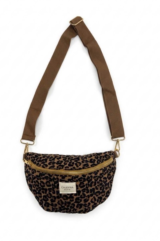 Sacs bananes Maroquinerie Marron clair CALEYNA 910-03 Efashion Paris