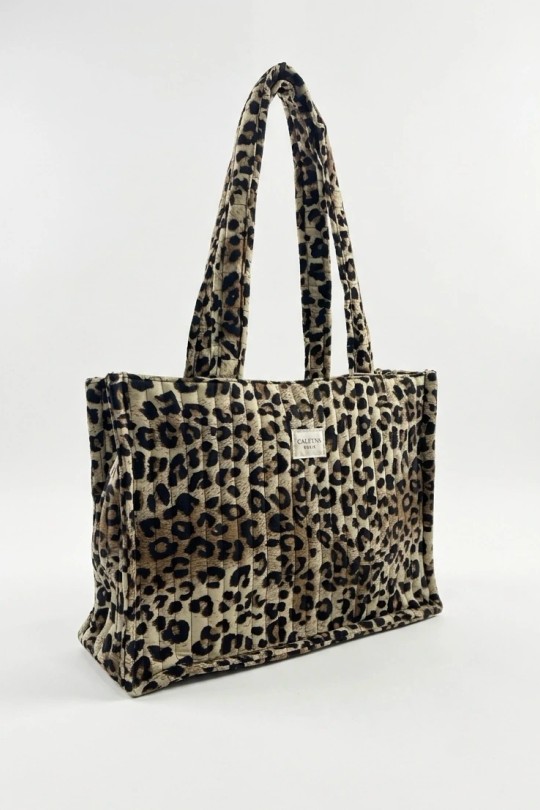 Cabas Maroquinerie Marron clair CALEYNA 910-06 Efashion Paris