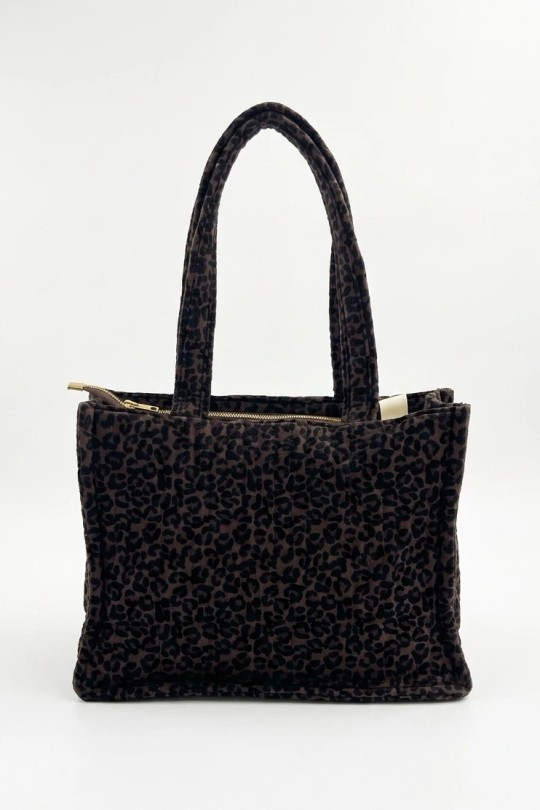 Cabas Maroquinerie Marron clair CALEYNA 910-06 Efashion Paris