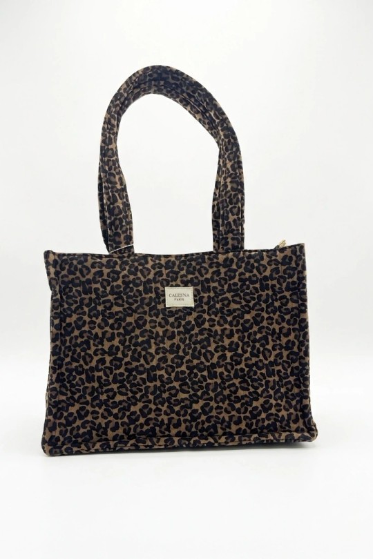 Cabas Maroquinerie Marron clair CALEYNA 910-06 Efashion Paris