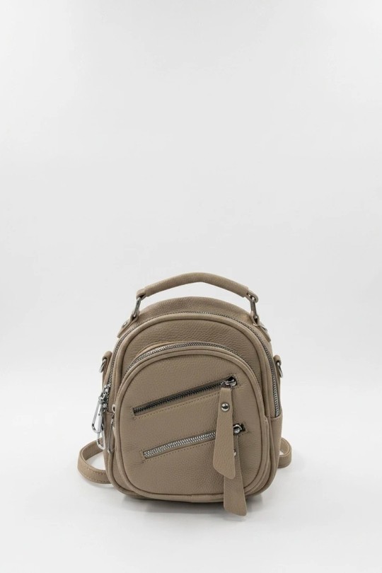 Sac à dos Maroquinerie Beige CALEYNA 612 Efashion Paris
