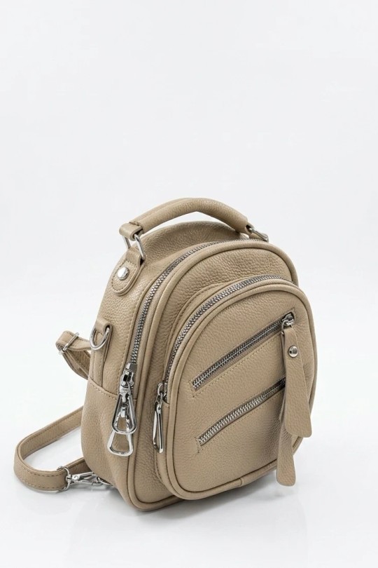 Sac à dos Maroquinerie Beige CALEYNA 612 Efashion Paris