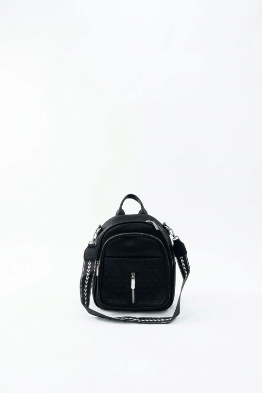 Sac à dos Maroquinerie Noir CALEYNA 961 Efashion Paris
