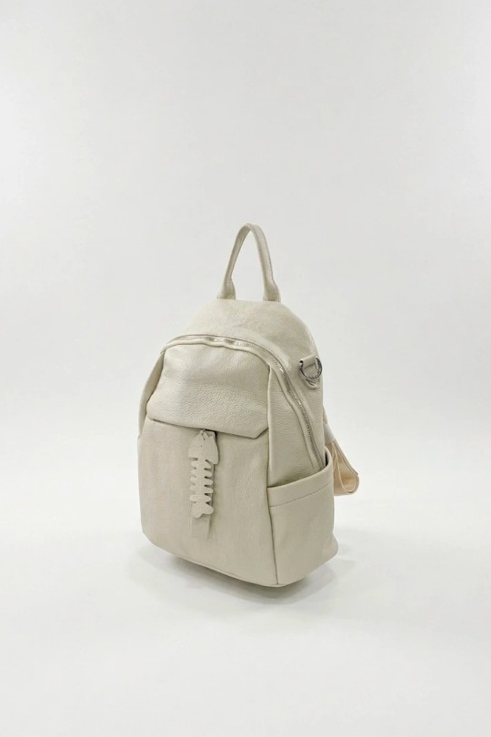 Sac à dos Maroquinerie Beige CALEYNA 927-2 Efashion Paris