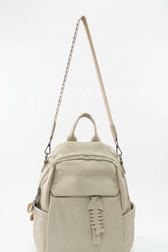 Sac à dos Maroquinerie Beige CALEYNA 927-2 Efashion Paris