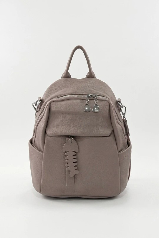 Sac à dos Maroquinerie Beige CALEYNA 927-2 Efashion Paris