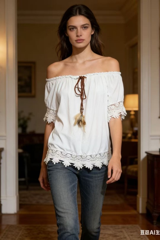 Tops Femme Blanc QL 22113 Efashion Paris