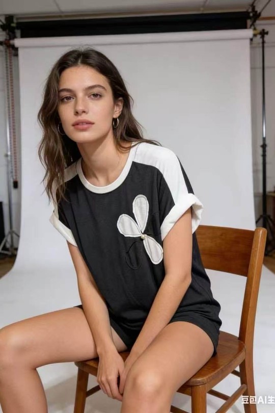 T-shirts Femme Beige QL 8001 Efashion Paris