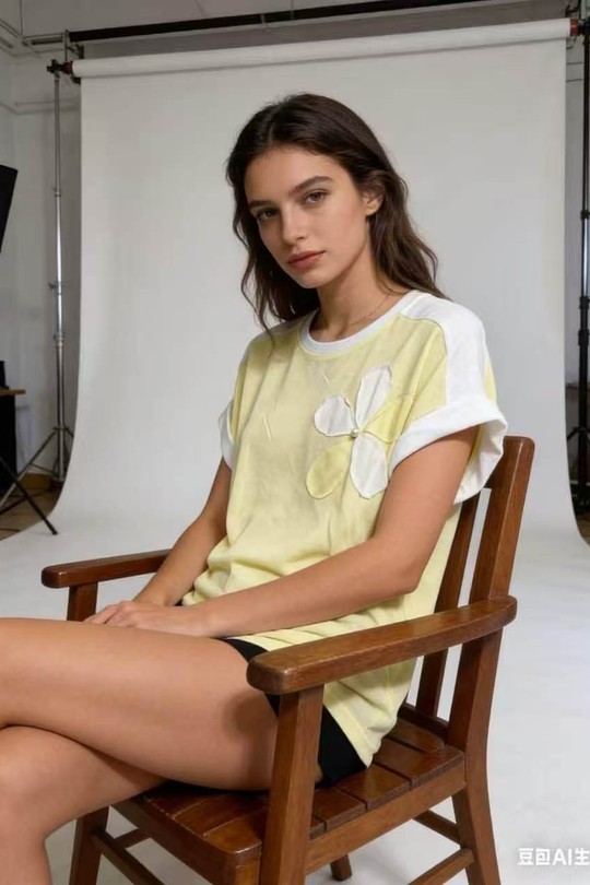 T-shirts Femme Beige QL 8001 Efashion Paris