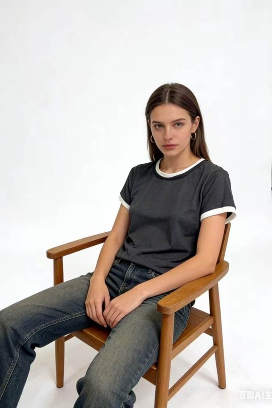T-shirts Femme Beige QL 8003-1 Efashion Paris