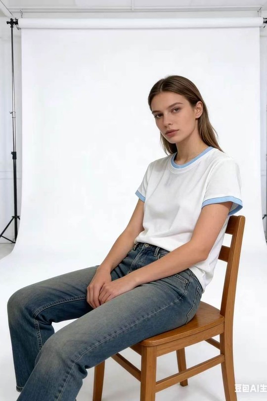 T-shirts Femme Beige QL 8003-1 Efashion Paris