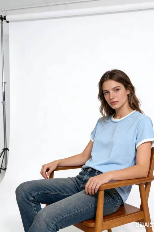 T-shirts Femme Beige QL 8003-1 Efashion Paris