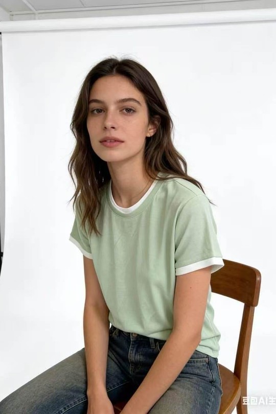 T-shirts Femme Beige QL 8003-1 Efashion Paris
