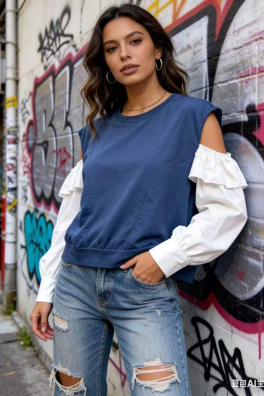 Tops Femme Blanc QL 20059 Efashion Paris