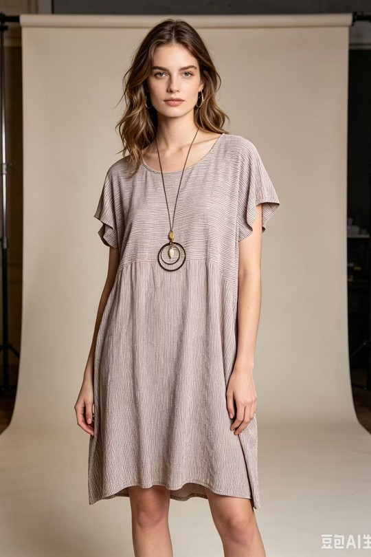 Robes mi-longues Femme Camel QL 9820 Efashion Paris
