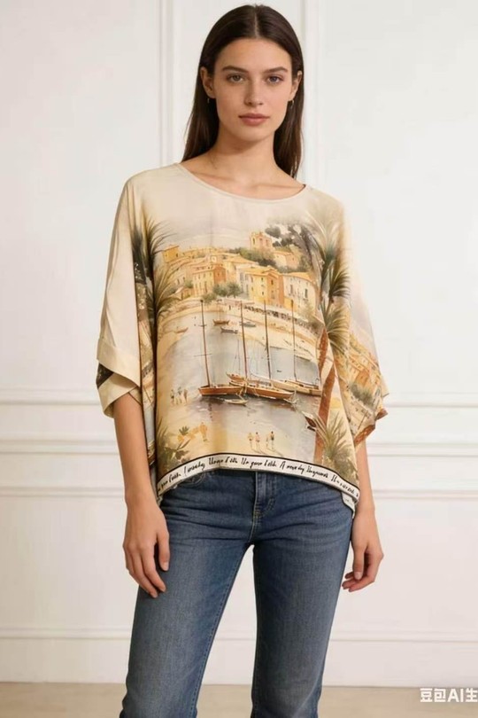 Tops Femme Beige QL 26325 Efashion Paris