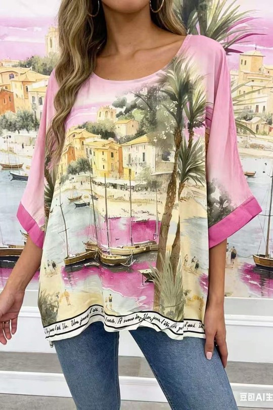 Tops Femme Beige QL 26325 Efashion Paris