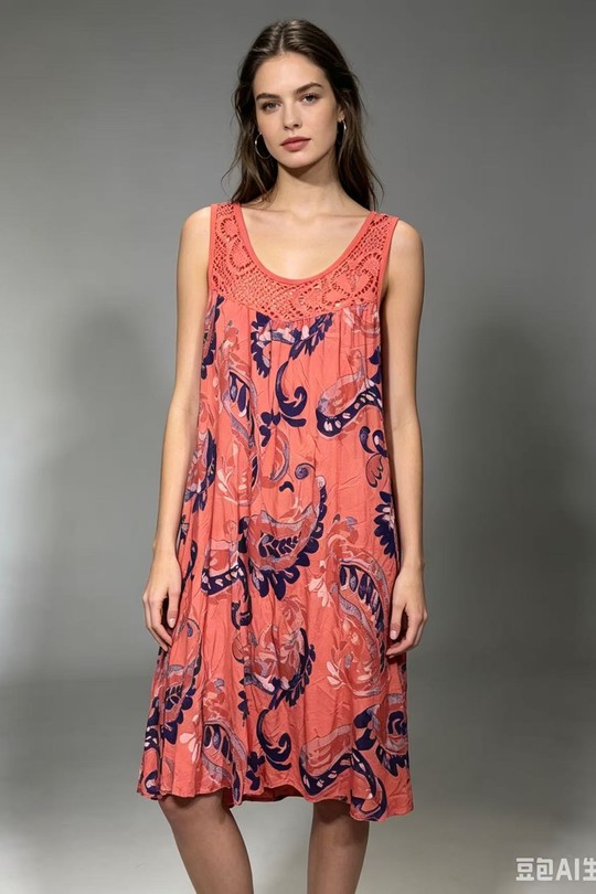 Robes mi-longues Femme Corail QL 388-16 Efashion Paris