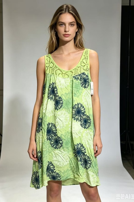 Robes mi-longues Femme Bleu ciel QL 388-15 Efashion Paris