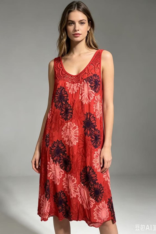 Robes mi-longues Femme Bleu ciel QL 388-15 Efashion Paris