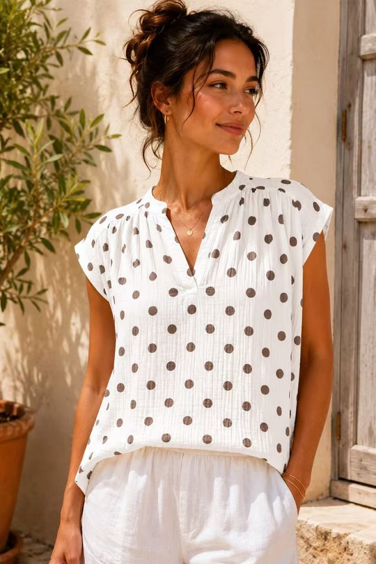 Blouses Femme Jaune QL 26124 Efashion Paris